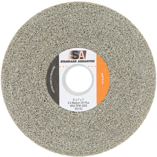 Standard Abrasives General Purpose Plus Wheel, 6" Dia., Medium Grit, Aluminum Oxide Distribution Élite MP