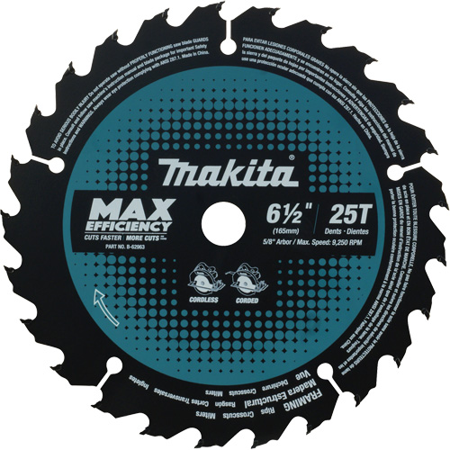 Lame de scie circulaire efficacit&eacute; maximale, 6-1/2", 25 dents, Pour Stratifi&eacute;/Bois Distribution Élite MP