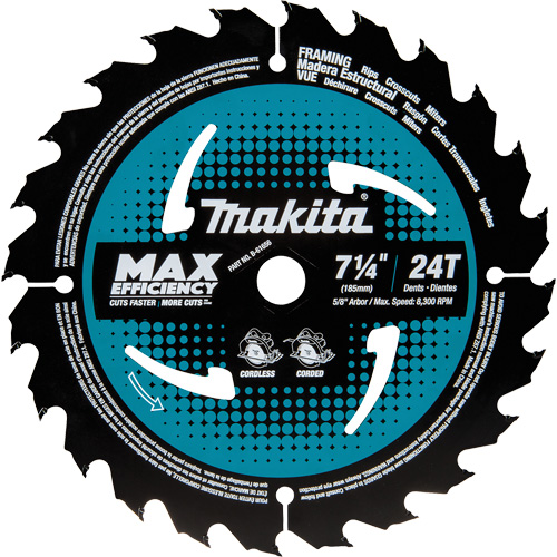 Lame de scie circulaire &agrave; pointe au carbure, 7-1/4", 24 dents, Pour Bois Distribution Élite MP