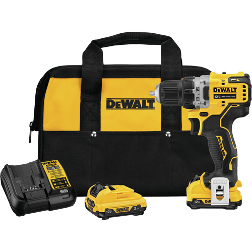 Xtreme Brushless Drill Driver Kit, Lithium-Ion, 12 V, 3/8" Chuck, 250 UWO Torque Distribution Élite MP