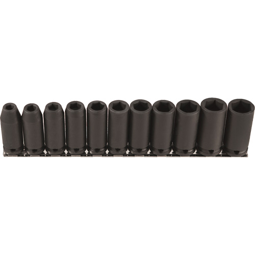 Jeu de douilles longues, 11 Mcx, Chocs, Prise de 3/8", Profond Distribution Élite MP