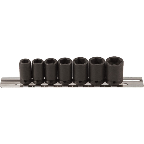 Jeu de douilles magn&eacute;tiques, 7 Mcx, Chocs, Prise de 1/4" Distribution Élite MP