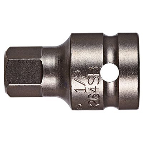 Socket Bit, Hex, 6 mm x 1-1/2" L, 1/2" Drive Distribution Élite MP