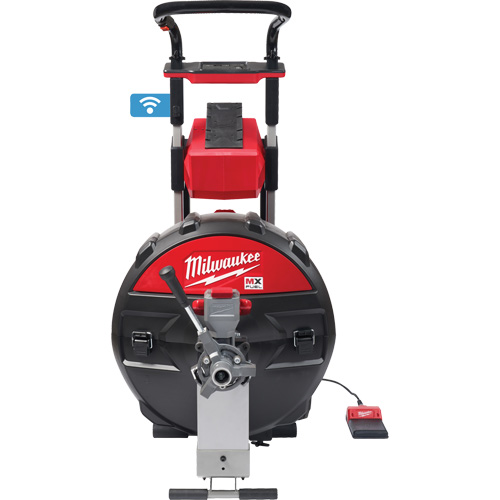 MX Fuel Sewer Drum Machine with PowerTredz, Electric, 5/8" x 100' and 3/4" x 100' Distribution Élite MP