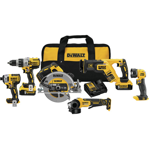Max XR&reg; Brushless 6-Tool Combo Kit, Lithium-Ion, 20 V Distribution Élite MP