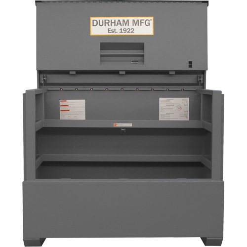 Boîte de rangement pour le chantier, style piano, 60-1/2" la x 34-3/4" p x 49-3/8" h, Gris Distribution Élite MP