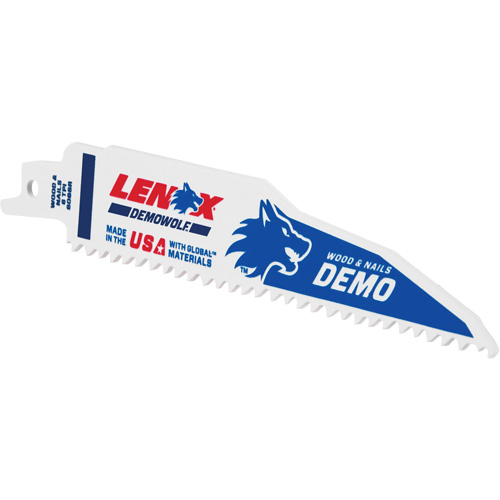 Demolition Reciprocating Saw Blade, Bi-Metal, 6 TPI, 6" L x 1" W Distribution Élite MP
