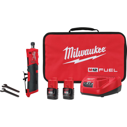 Trousse meuleuse droite M12 Fuel, 1/4" collet, 12 V, Lithium-ion Distribution Élite MP