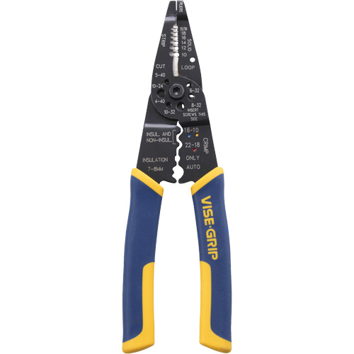 Outil polyvalent &agrave; d&eacute;nuder/sertir/couper les fils, 8-1/2" lo, 10 - 22 AWG Distribution Élite MP