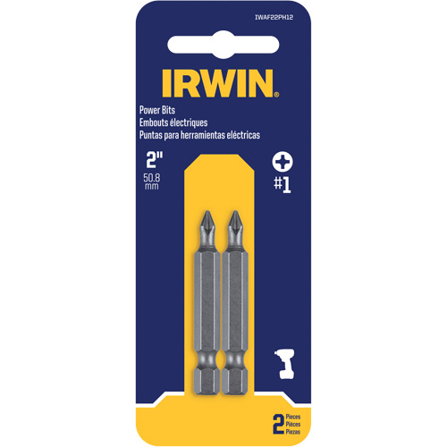 Embouts pour outils &eacute;lectriques, Phillips, Embout #1, Prise 1/4", Longueur 1-15/16" Distribution Élite MP