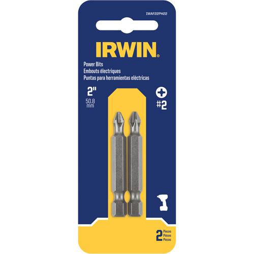 Embouts pour outils &eacute;lectriques, Phillips, Embout #2, Prise 1/4", Longueur 2" Distribution Élite MP