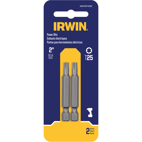 Embouts pour outils &eacute;lectriques, Torx, Embout T-20, Prise 1/4", Longueur 2" Distribution Élite MP