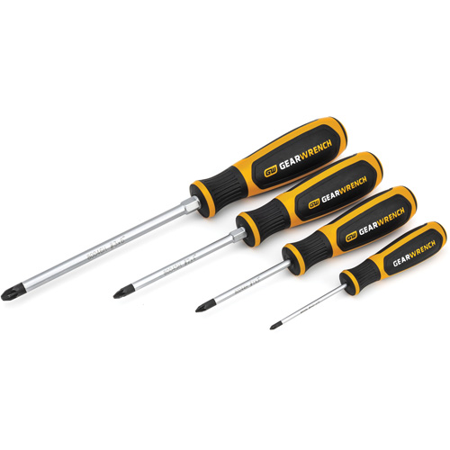Pozidriv&reg; Dual Material Screwdriver Set, 4 Pcs. Distribution Élite MP