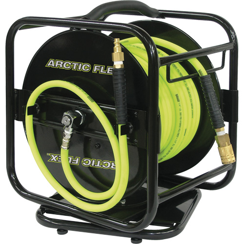 Manual Hose Reel with Hybrid Polymer Air Hose, Air, 1/4" x 100', Single Hose Distribution Élite MP
