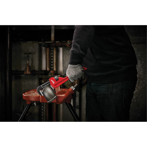 Cl&eacute; &agrave; tuyau, Cap des m&acirc;choires 1-1/2", Longueur 10", Fini Rev&ecirc;tement en poudre, Prise Ergonomique Distribution Élite MP