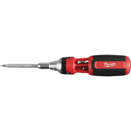 Tournevis &agrave; rochet 9 en 1 avec embouts multiples &agrave; carr&eacute; conducteur, 9-1/10" lo, Prise Coussin&eacute;e Distribution Élite MP
