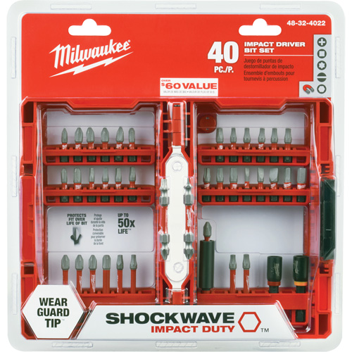 40-Piece Shockwave Impact Duty Driver Bit Set Distribution Élite MP