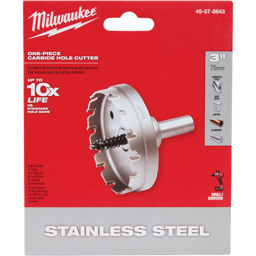 Scies-cloches au carbure monobloc, 3", Profondeur de la coupe de 3/16" Distribution Élite MP