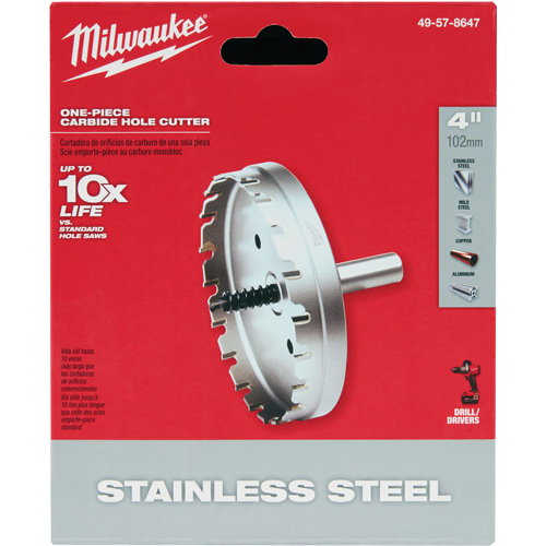 Scies-cloches au carbure monobloc, 4", Profondeur de la coupe de 3/16" Distribution Élite MP