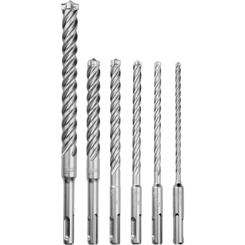 Trousse de forets &agrave; 4 cannelures pour perceuse &agrave; percussion MX4, 6 morceaux, Carbure Distribution Élite MP