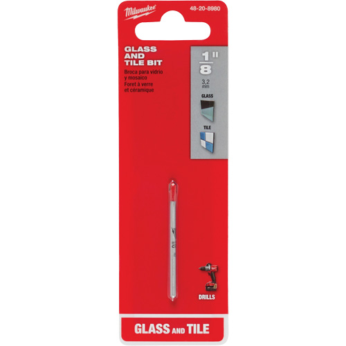 Foret pour verre et carreaux, 1/8", Carbure Distribution Élite MP