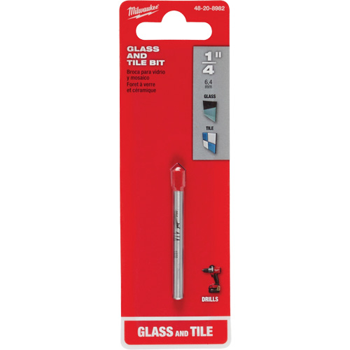 Foret pour verre et carreaux, 1/4", Carbure Distribution Élite MP