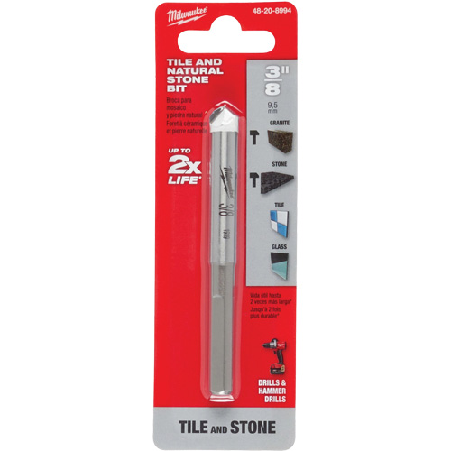 Foret pour la pierre naturelle, 3/8", Carbure Distribution Élite MP