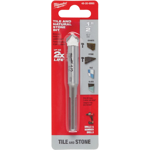 Foret pour la pierre naturelle, 1/2", Carbure Distribution Élite MP