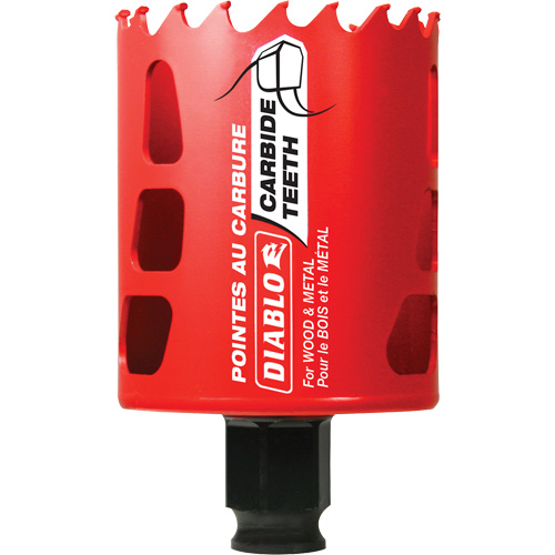 Scie cloche pour bois et m&eacute;tal, 2-1/4", Profondeur de la coupe 2-3/8", Carbure Distribution Élite MP