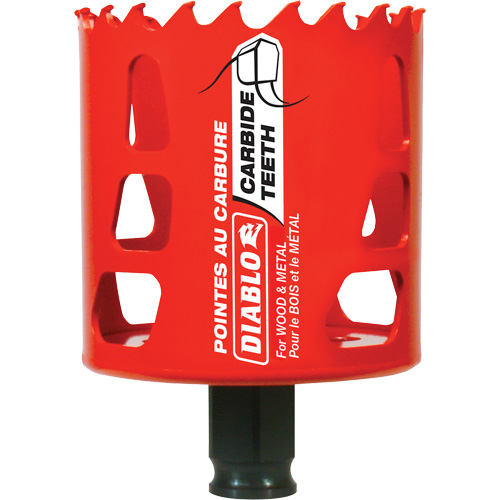 Scie cloche pour bois et m&eacute;tal, 2-9/16", Profondeur de la coupe 2-3/8", Carbure Distribution Élite MP