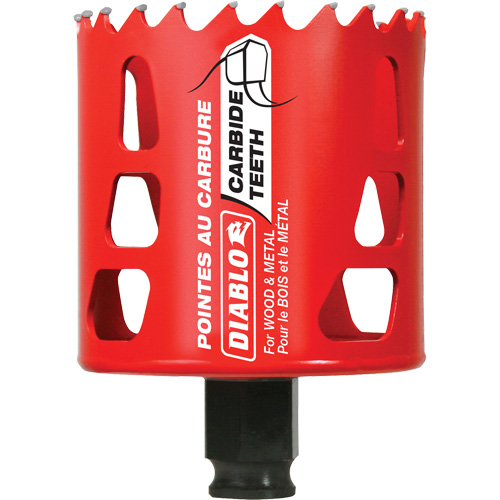 Wood & Metal Hole Saw, 2-5/8", 2-3/8" Depth of Cut, Carbide Distribution Élite MP