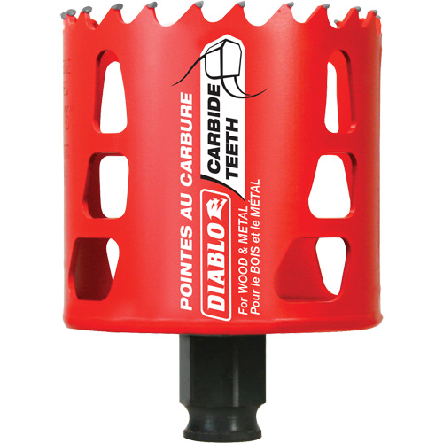 Scie cloche pour bois et m&eacute;tal, 2-11/16", Profondeur de la coupe 2-3/8", Carbure Distribution Élite MP