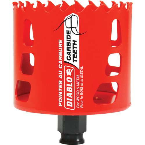 Scie cloche pour bois et m&eacute;tal, 3", Profondeur de la coupe 2-3/8", Carbure Distribution Élite MP