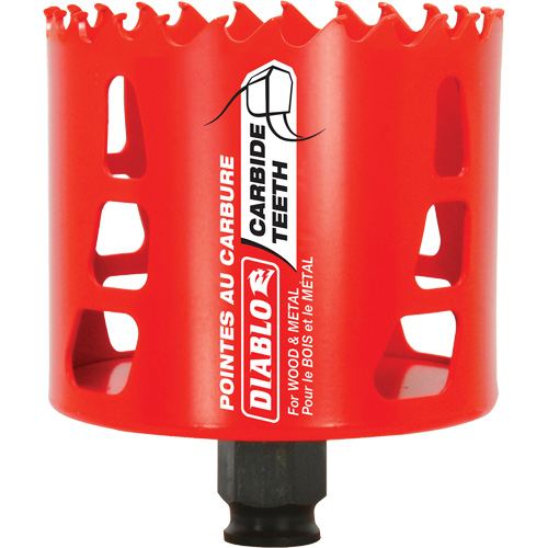 Scie cloche pour bois et m&eacute;tal, 3-1/8", Profondeur de la coupe 2-3/8", Carbure Distribution Élite MP