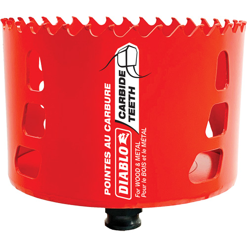 Scie cloche pour bois et m&eacute;tal, 4", Profondeur de la coupe 2-3/8", Carbure Distribution Élite MP