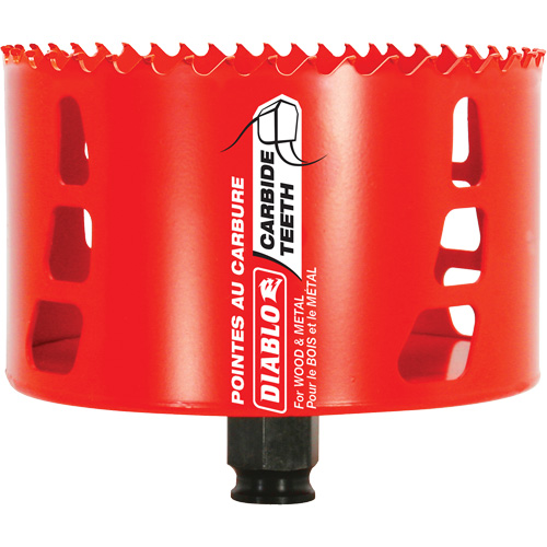 Scie cloche pour bois et m&eacute;tal, 4-1/4", Profondeur de la coupe 2-3/8", Carbure Distribution Élite MP