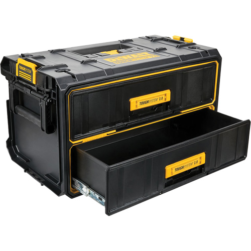 Unit&eacute; &agrave; deux tiroirs ToughSystem 2.0, 12-1/3" x 12-3/5", Noir/Jaune Distribution Élite MP