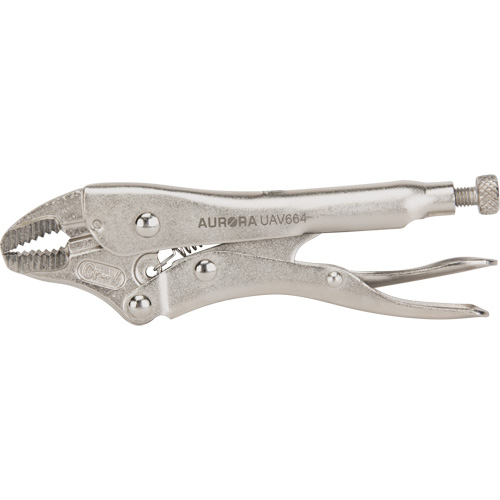 Locking Pliers with Wire Cutter, 5" Length, Curved Jaw Distribution Élite MP
