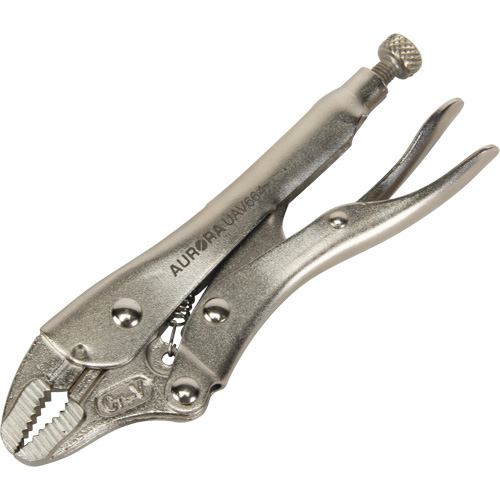Locking Pliers with Wire Cutter, 5" Length, Curved Jaw Distribution Élite MP
