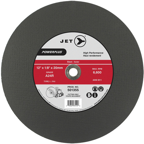 Meule &agrave; tronçonner PowerPlus A24R, 12" x 1/8", Arbre de 20 mm, Type 1, 6600 Tr/min Distribution Élite MP