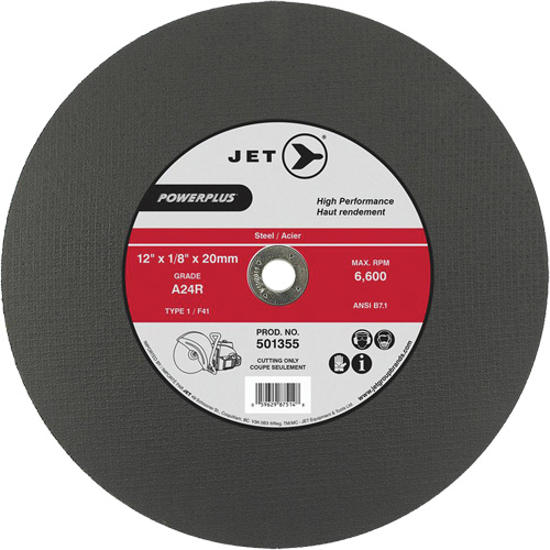 Meule &agrave; tronçonner PowerPlus A24R, 14" x 1/8", Arbre de 20 mm, Type 1, 5500 Tr/min Distribution Élite MP