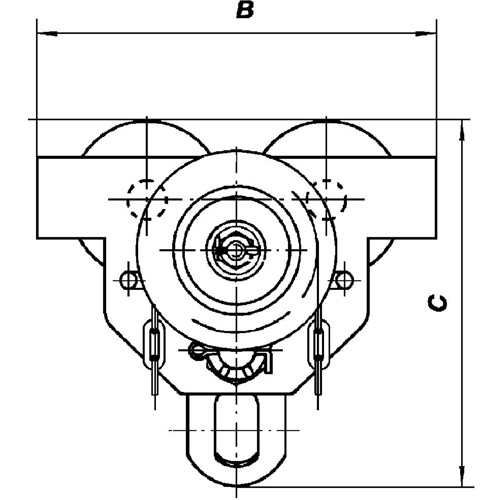 Chariot &agrave; engrenage pour usage intensif — s&eacute;rie SGT, 6600 lb (3 tonnes) Capacit&eacute;, 4" - 8-1/32" Distribution Élite MP