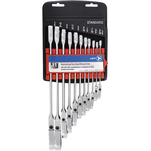 RCWS-11FS Flex Head Wrench Sets, Combination/Flex Head, 11 Pieces, Imperial Distribution Élite MP