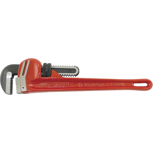 PW-14 Steel Pipe Wrenches - Chrome Molybdenum Jaw, 2-7/16" Jaw Capacity, 14" Long, Chrome Finish Distribution Élite MP