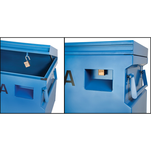 Coffre &agrave; outils de chantier, 60" x 24" x 27-1/2", Acier, Bleu Distribution Élite MP