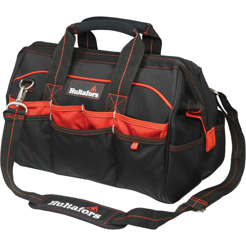 Sacs &agrave; outils pour ouvrier 16", Polyester balistique, Noir/Rouge Distribution Élite MP