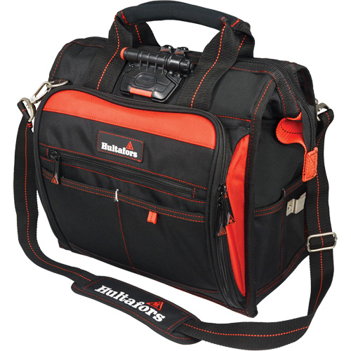 Sac &agrave; outils &eacute;clair&eacute; pour technicien, Polyester balistique, Noir/Rouge Distribution Élite MP
