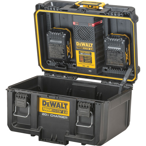 Chargeur 20V &agrave; deux ports ToughSystem 2.0, 14" x 15" x 9", Noir/Jaune Distribution Élite MP
