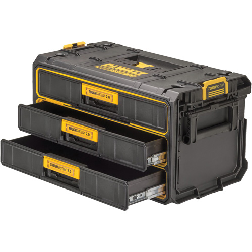 Unit&eacute; &agrave; trois tiroirs ToughSystem 2.0, 21-4/5" x 12-3/10" x 12-3/5", Noir/Jaune Distribution Élite MP