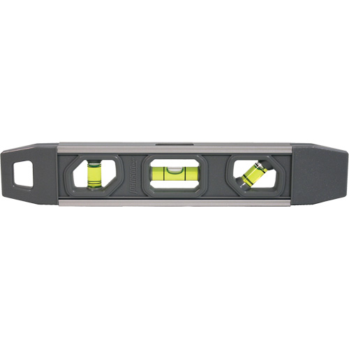 Niveau torpille, 9" lo, Aluminium, 3 fioles, Magn&eacute;tique Distribution Élite MP